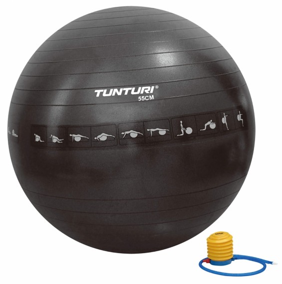 Tunturi Gymnastikball schwarz 65cm